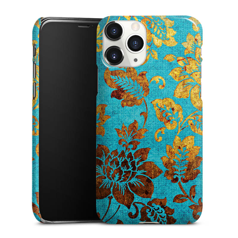 iPhone 11 Pro Handy Premium Case Smartphone Handyhülle Schutzhülle glänzend Ornament Vintage Flowers Premium Case