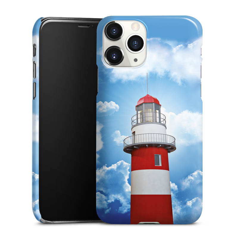 iPhone 11 Pro Handy Premium Case Smartphone Handyhülle Schutzhülle glänzend Lighthouse Sky Cloud Premium Case