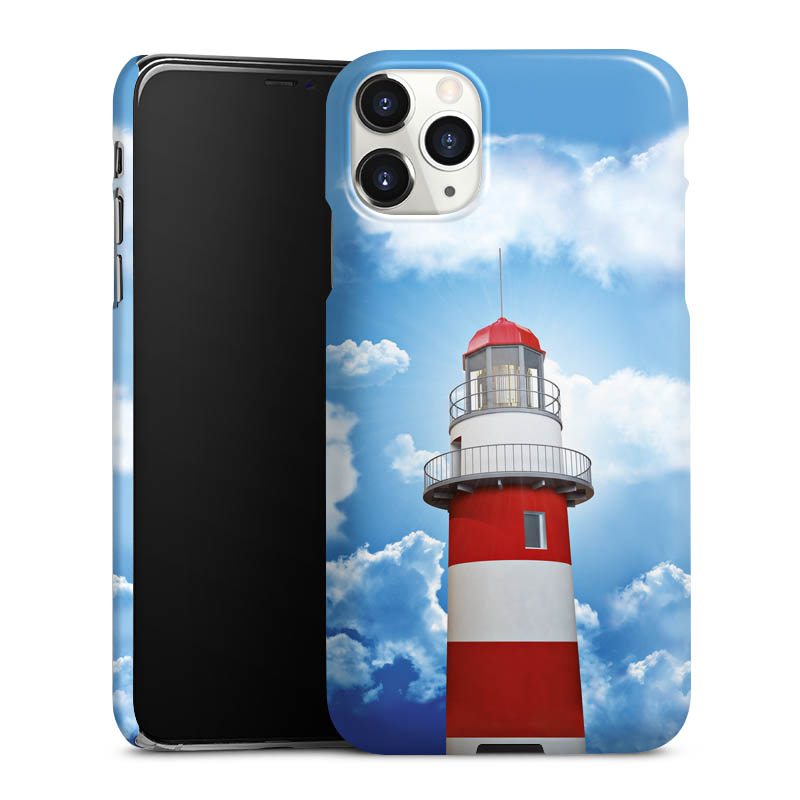 iPhone 11 Pro Max Handy Premium Case Smartphone Handyhülle Schutzhülle glänzend Lighthouse Sky Cloud Premium Case