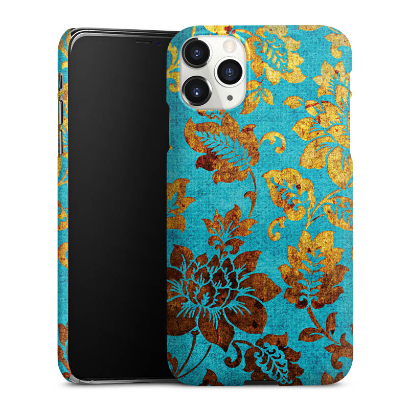 iPhone 11 Pro Max Handy Premium Case Smartphone Handyhülle Schutzhülle matt Ornament Vintage Flowers Premium Case