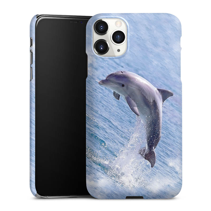 iPhone 11 Pro Max Handy Premium Case Smartphone Handyhülle Schutzhülle matt Dolphin Ocean Wale Premium Case