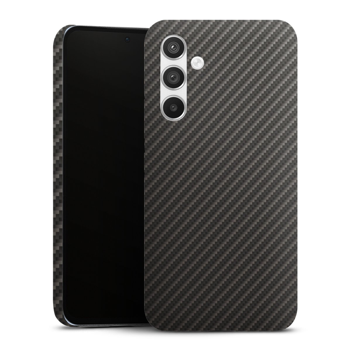 Galaxy A54 5G Handy Premium Case Smartphone Handyhülle Schutzhülle matt Metallic Look Carbon Muster Premium Case