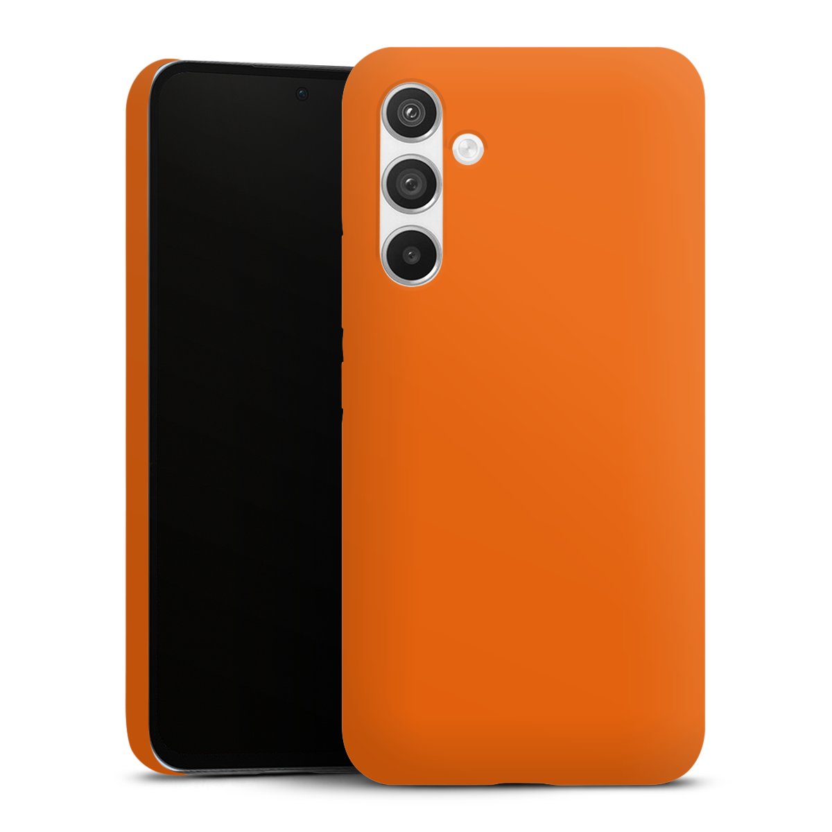 Galaxy A54 5G Handy Premium Case Smartphone Handyhülle Schutzhülle matt Orange Colour Unicoloured Premium Case