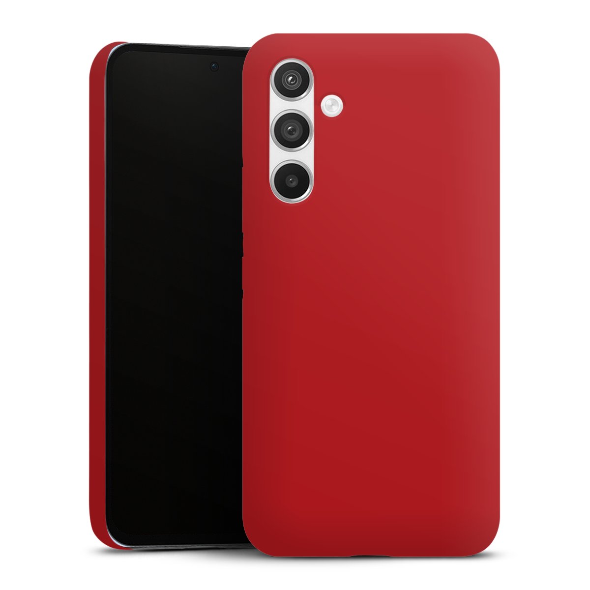 Galaxy A54 5G Handy Premium Case Smartphone Handyhülle Schutzhülle matt Colour Unicoloured Red Premium Case