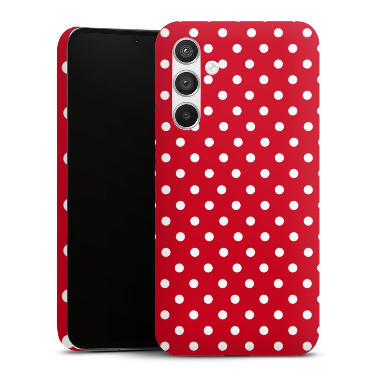 Galaxy A54 5G Handy Premium Case Smartphone Handyhülle Schutzhülle matt Points Polka Dots Retro Premium Case