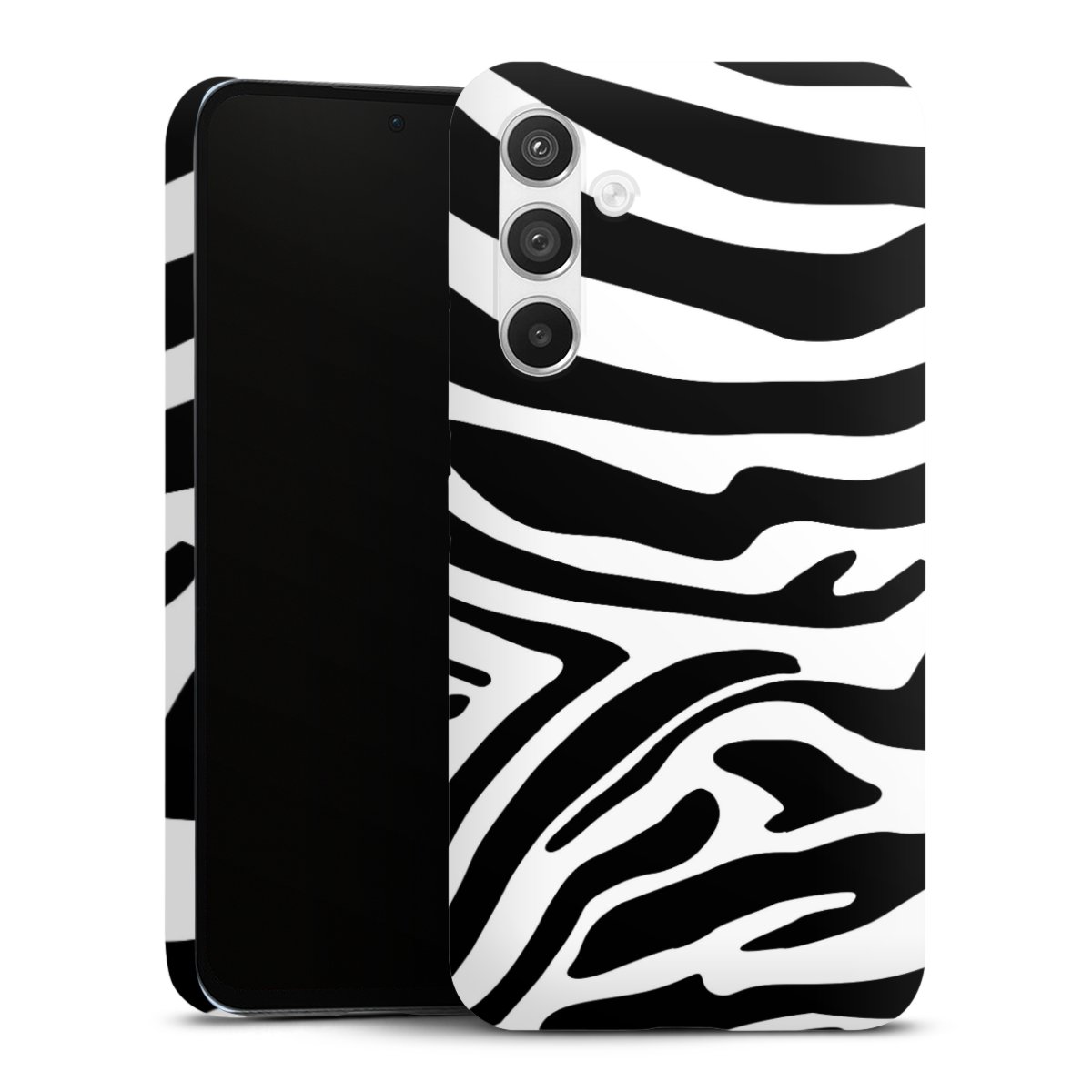 Galaxy A54 5G Handy Premium Case Smartphone Handyhülle Schutzhülle matt Zebra Animal Look Animal Print Premium Case