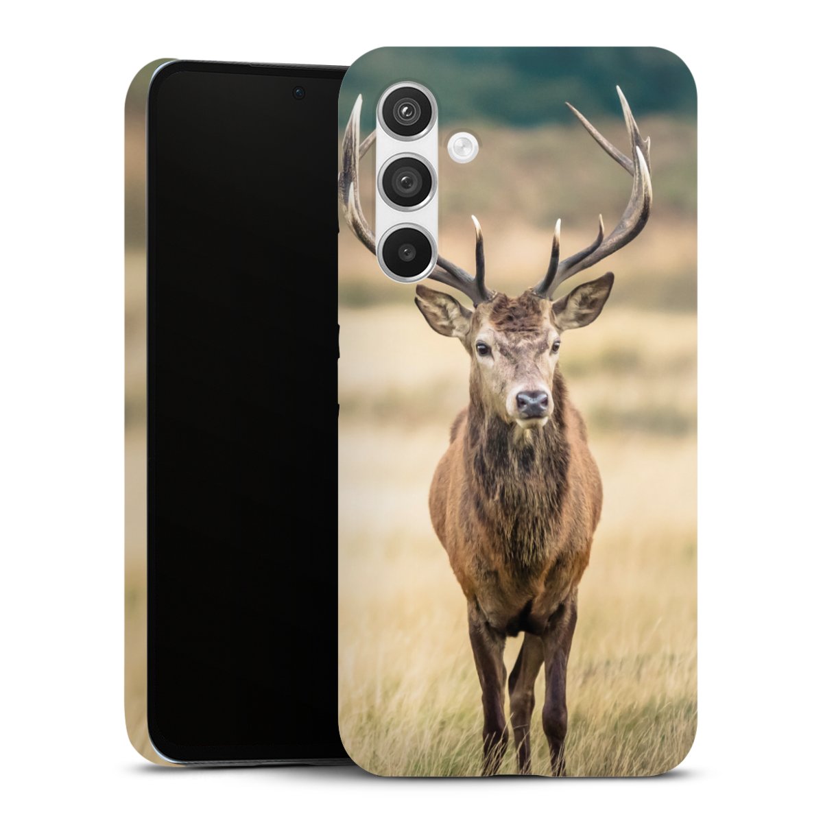 Galaxy A54 5G Handy Premium Case Smartphone Handyhülle Schutzhülle matt Deer Meadow Forrest Premium Case