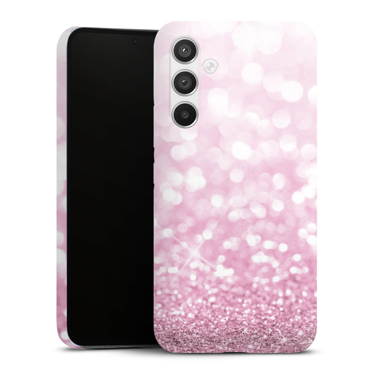 Galaxy A54 5G Handy Premium Case Smartphone Handyhülle Schutzhülle matt Glitzer Pink Shine Premium Case