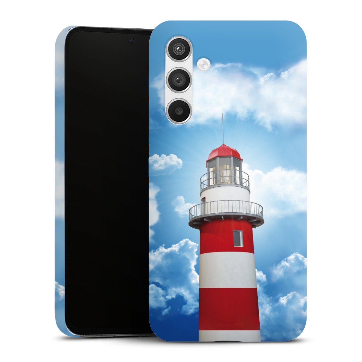 Galaxy A54 5G Handy Premium Case Smartphone Handyhülle Schutzhülle matt Lighthouse Sky Cloud Premium Case