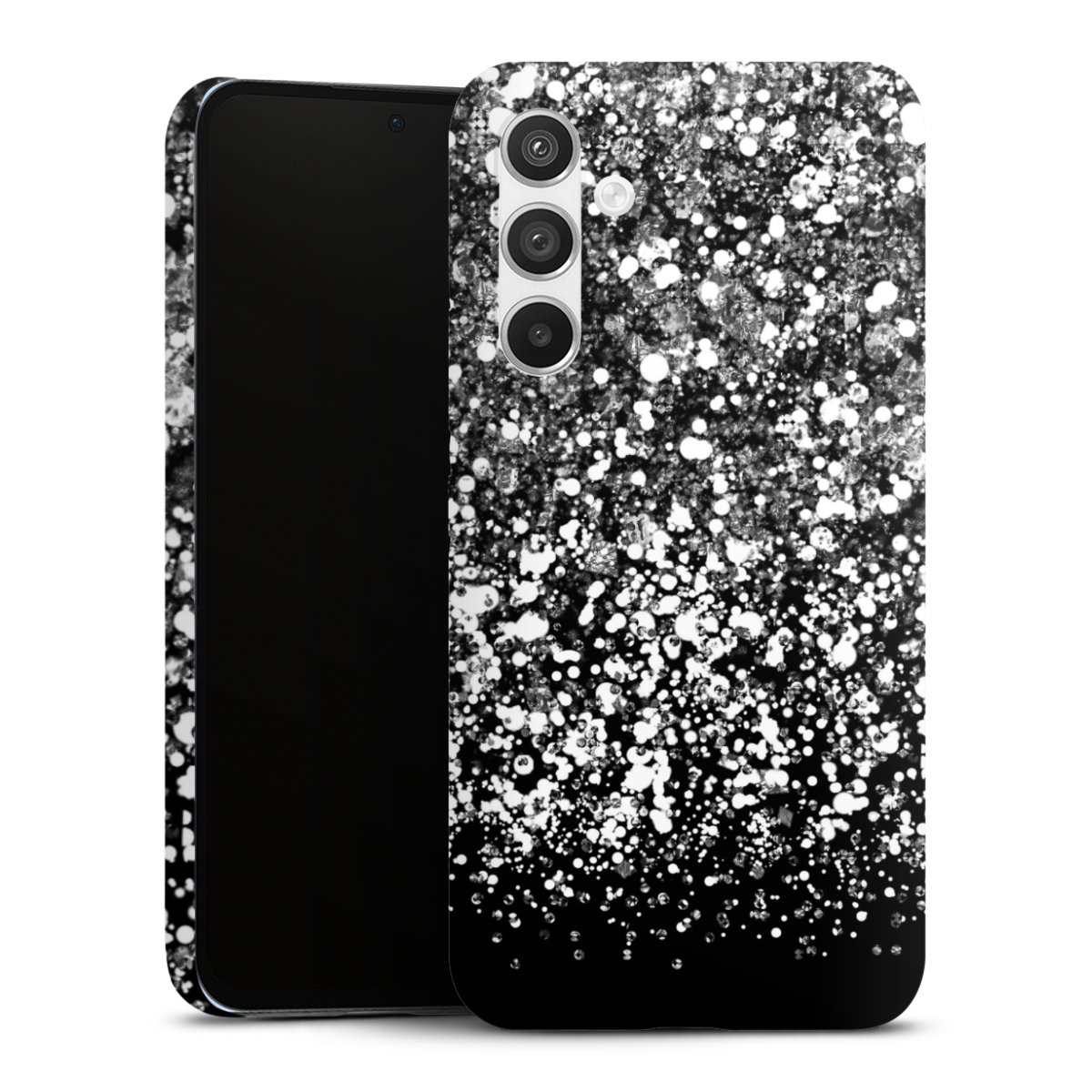 Galaxy A54 5G Handy Premium Case Smartphone Handyhülle Schutzhülle matt Glitzer Snowflake Muster Premium Case