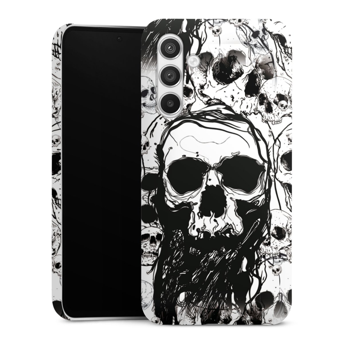 Galaxy A54 5G Handy Premium Case Smartphone Handyhülle Schutzhülle glänzend Totenkopf Halloween Premium Case