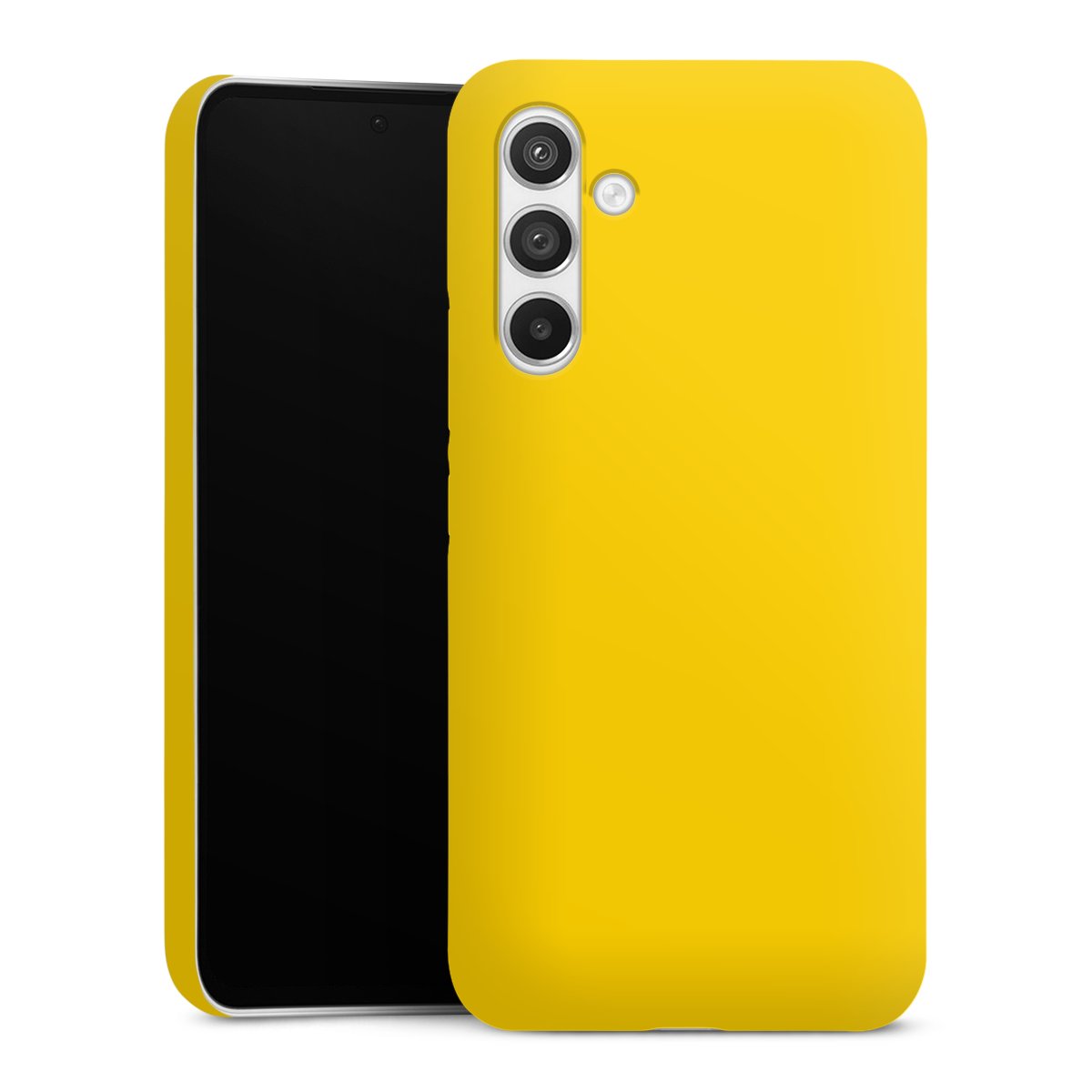 Galaxy A54 5G Handy Premium Case Smartphone Handyhülle Schutzhülle glänzend Yellow Unicoloured Colour Premium Case