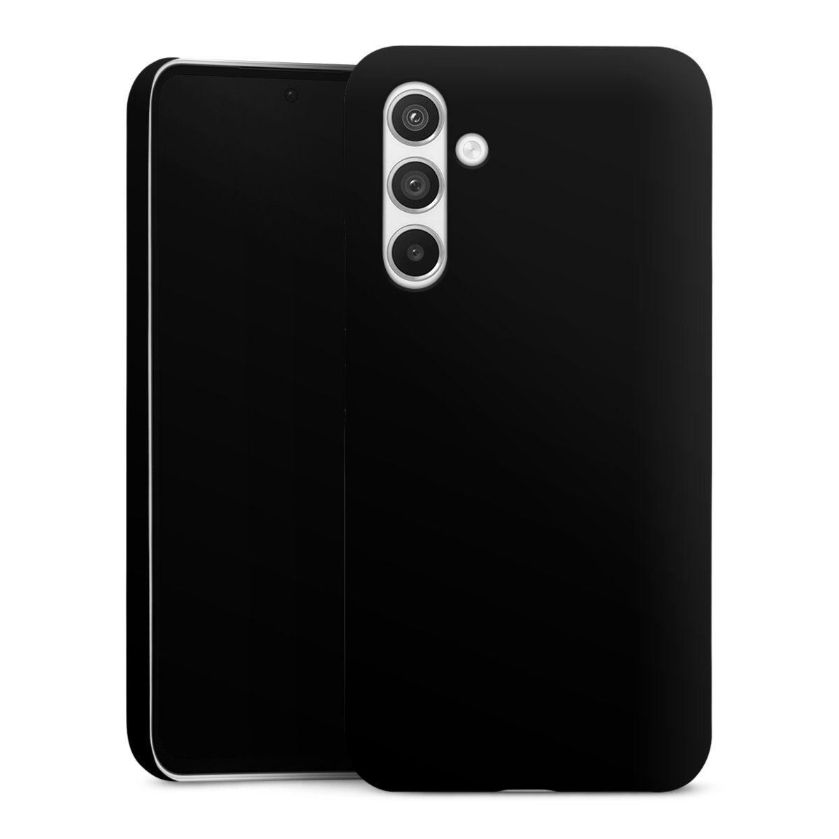 Galaxy A54 5G Handy Premium Case Smartphone Handyhülle Schutzhülle glänzend Black Colour Unicoloured Premium Case