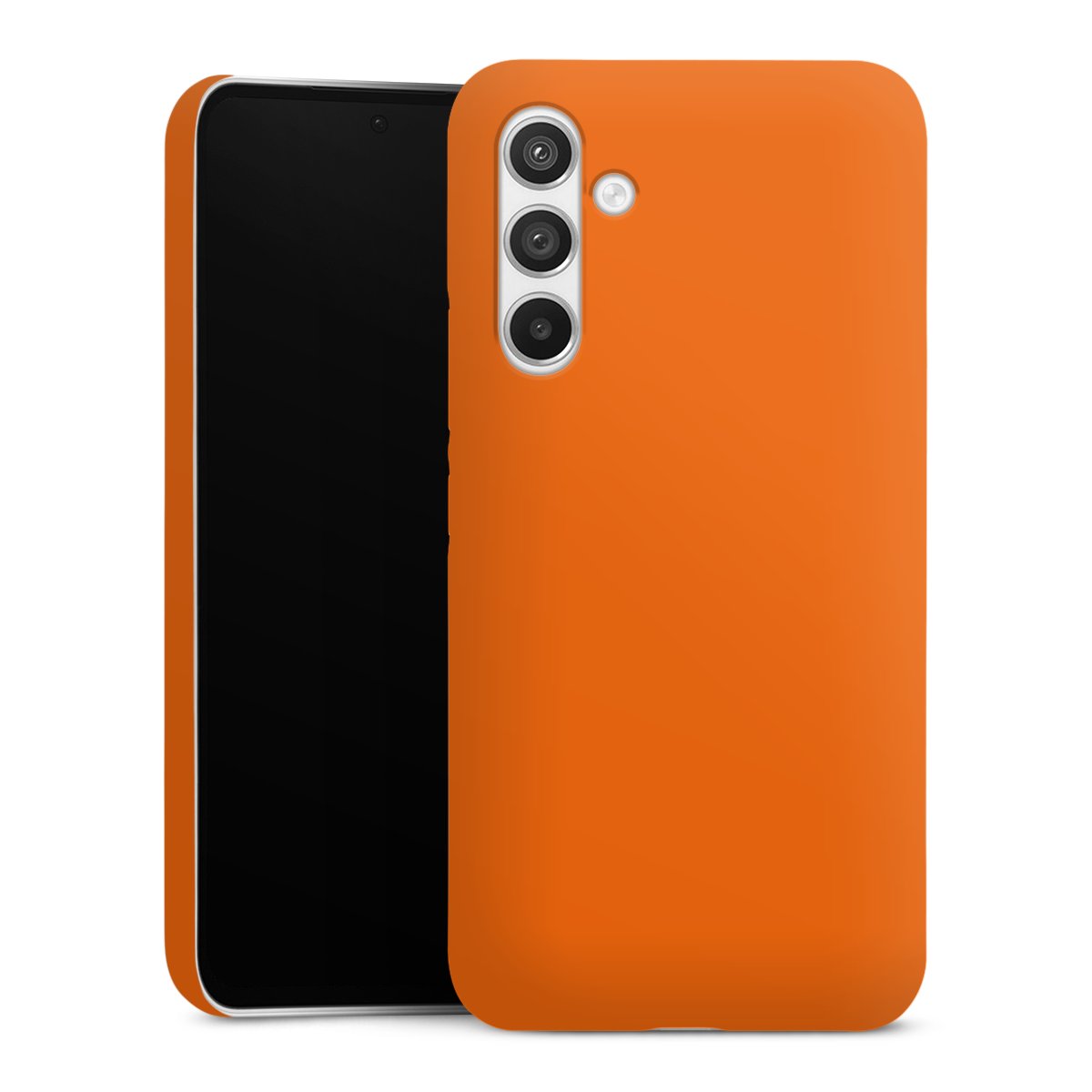 Galaxy A54 5G Handy Premium Case Smartphone Handyhülle Schutzhülle glänzend Orange Colour Unicoloured Premium Case