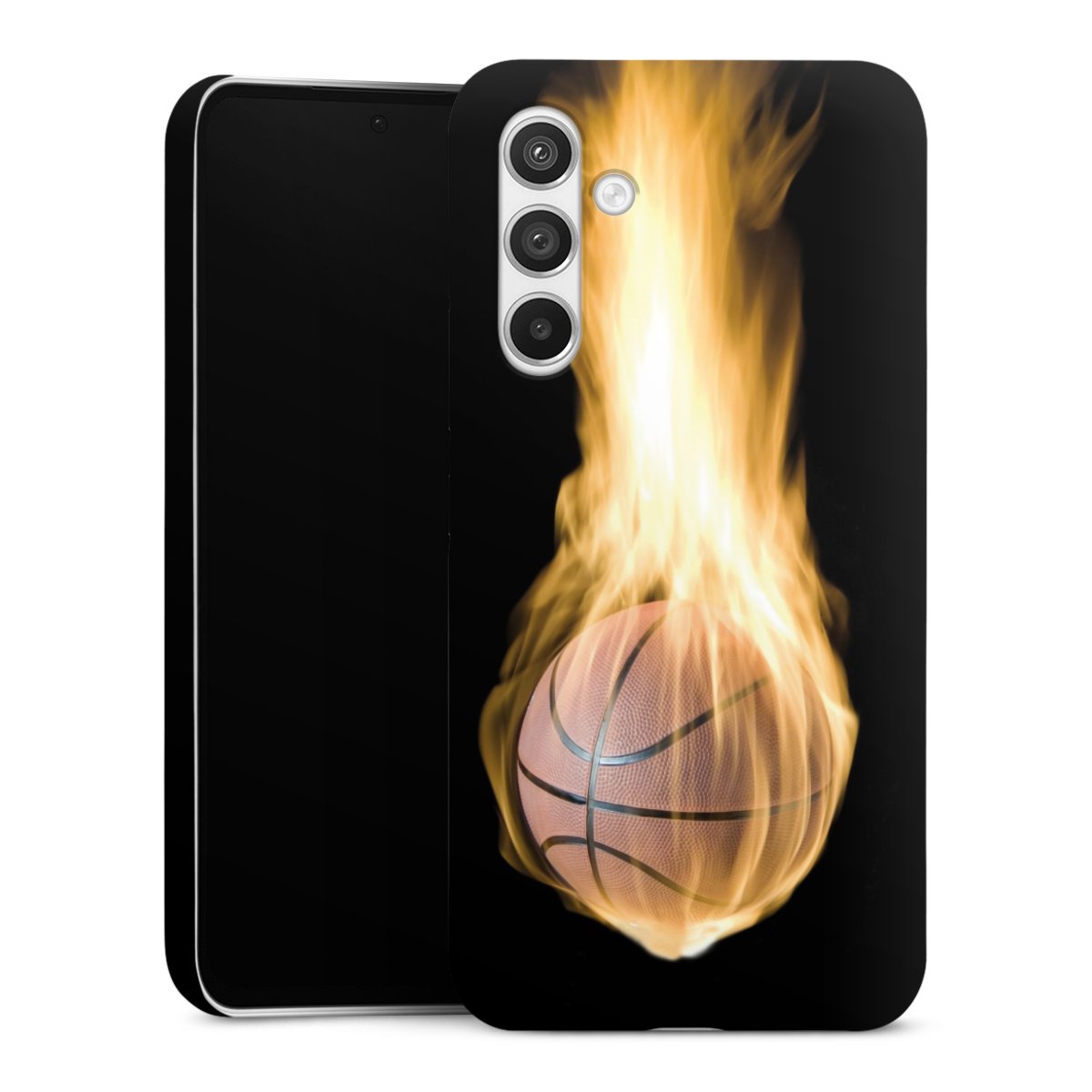 Galaxy A54 5G Handy Premium Case Smartphone Handyhülle Schutzhülle glänzend Basketball Sports Fire Premium Case