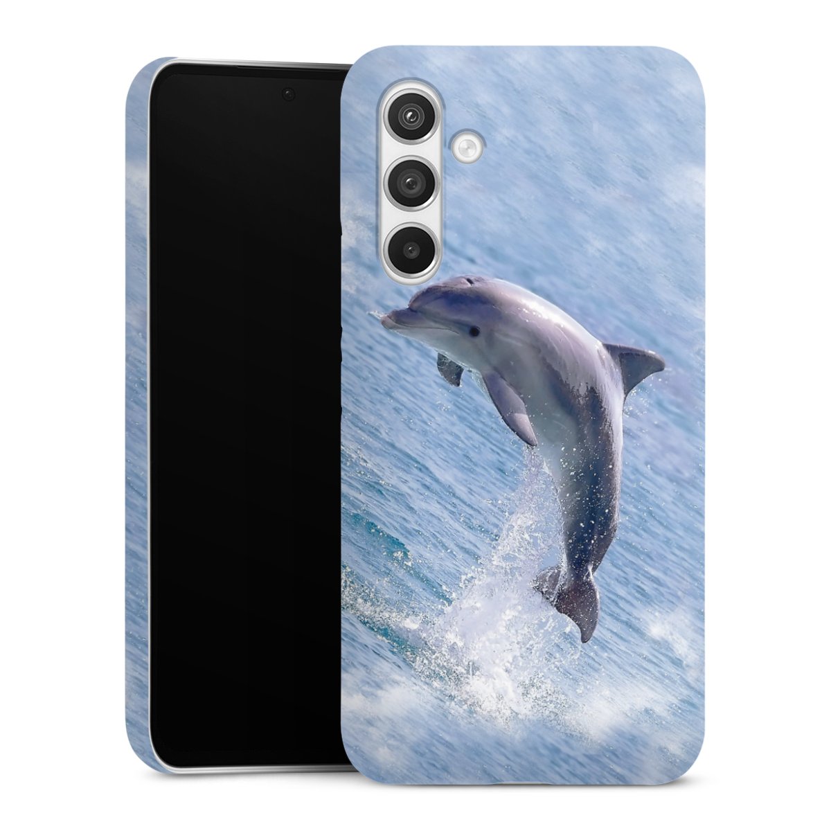 Galaxy A54 5G Handy Premium Case Smartphone Handyhülle Schutzhülle glänzend Dolphin Ocean Wale Premium Case