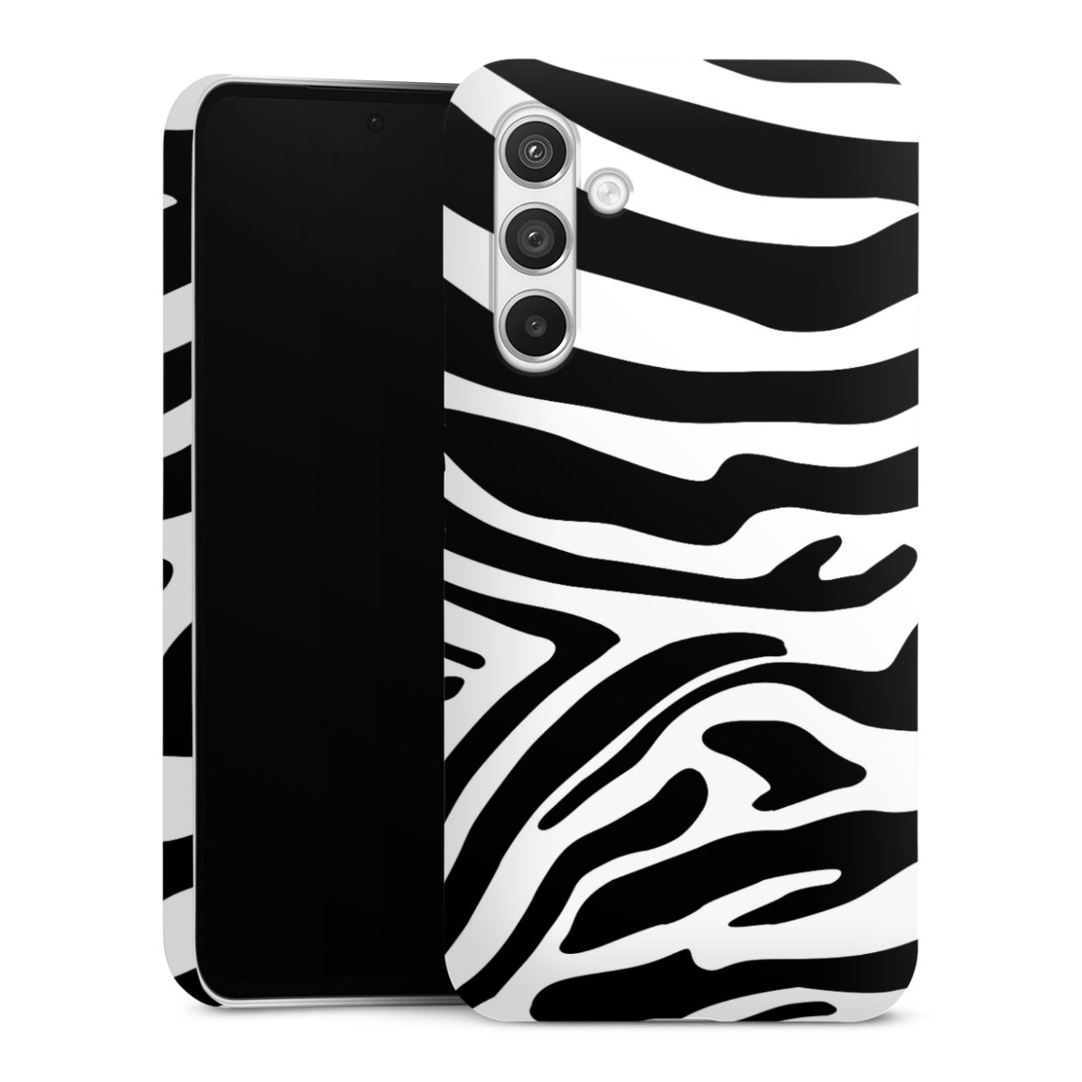 Galaxy A54 5G Handy Premium Case Smartphone Handyhülle Schutzhülle glänzend Zebra Animal Look Animal Print Premium Case