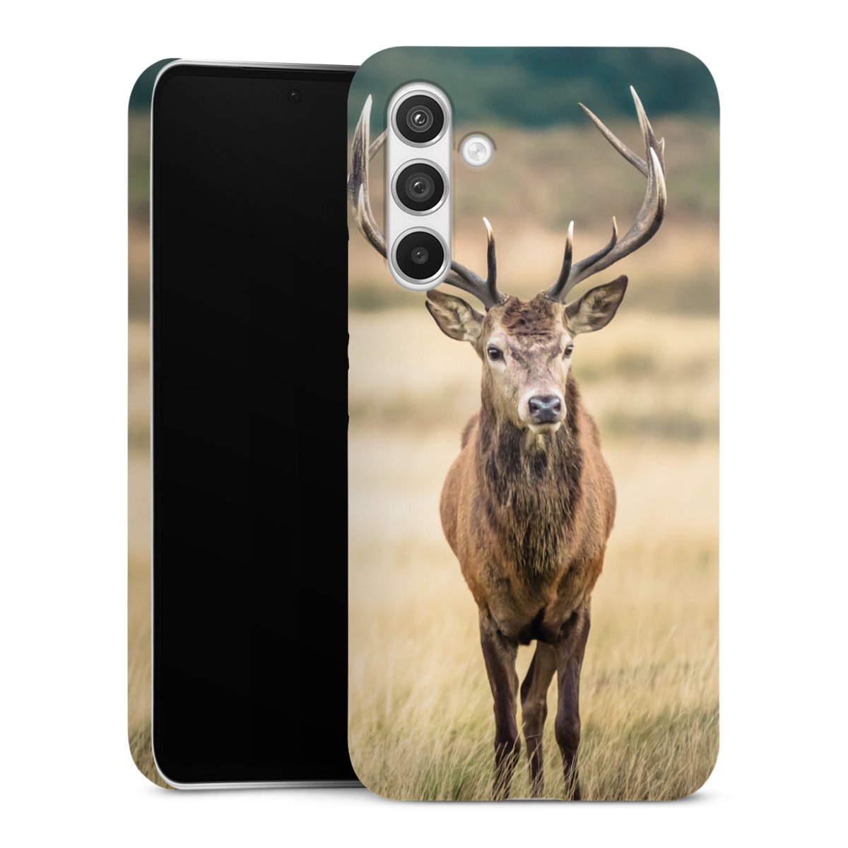 Galaxy A54 5G Handy Premium Case Smartphone Handyhülle Schutzhülle glänzend Deer Meadow Forrest Premium Case