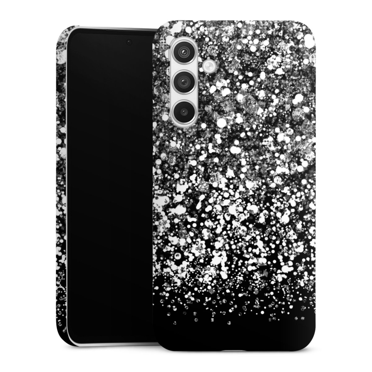 Galaxy A54 5G Handy Premium Case Smartphone Handyhülle Schutzhülle glänzend Glitzer Snowflake Muster Premium Case