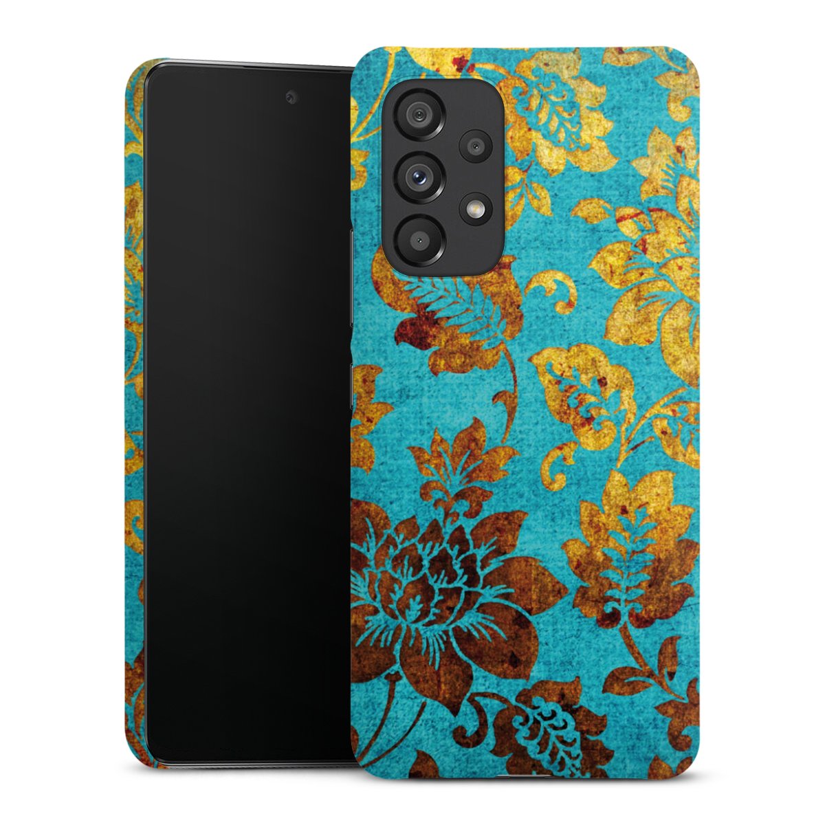 Galaxy A53 5G Handy Premium Case Smartphone Handyhülle Schutzhülle matt Ornament Vintage Flowers Premium Case