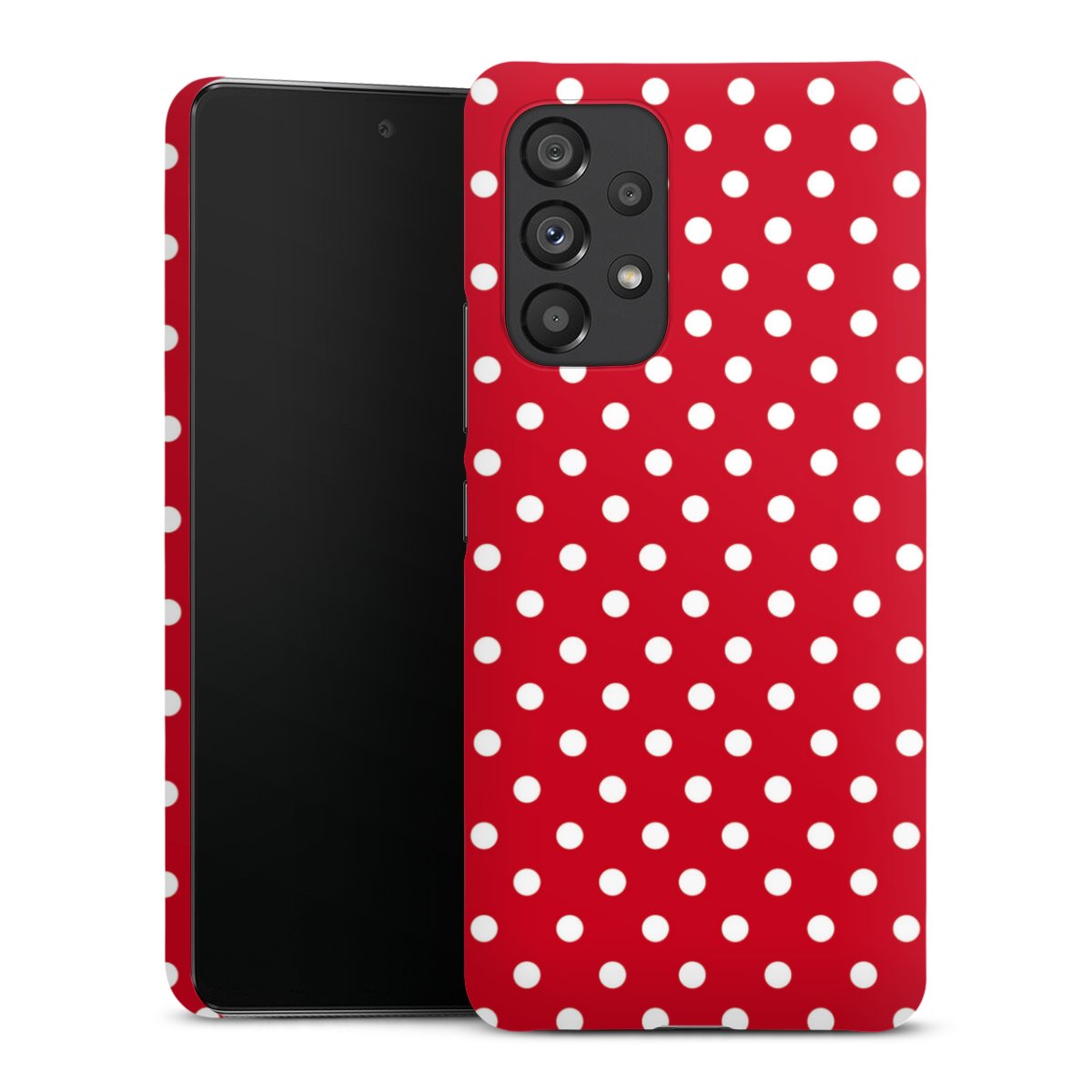 Galaxy A53 5G Handy Premium Case Smartphone Handyhülle Schutzhülle matt Points Polka Dots Retro Premium Case