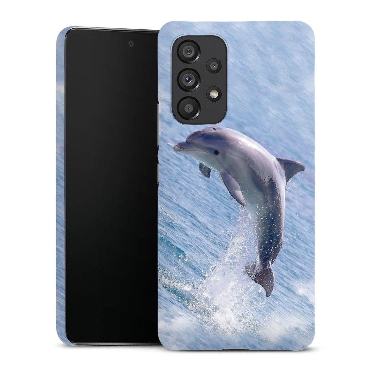 Galaxy A53 5G Handy Premium Case Smartphone Handyhülle Schutzhülle matt Dolphin Ocean Wale Premium Case