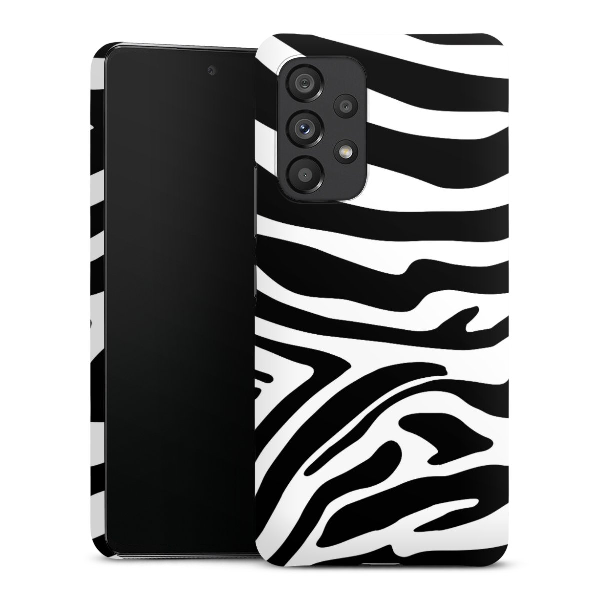 Galaxy A53 5G Handy Premium Case Smartphone Handyhülle Schutzhülle matt Zebra Animal Look Animal Print Premium Case