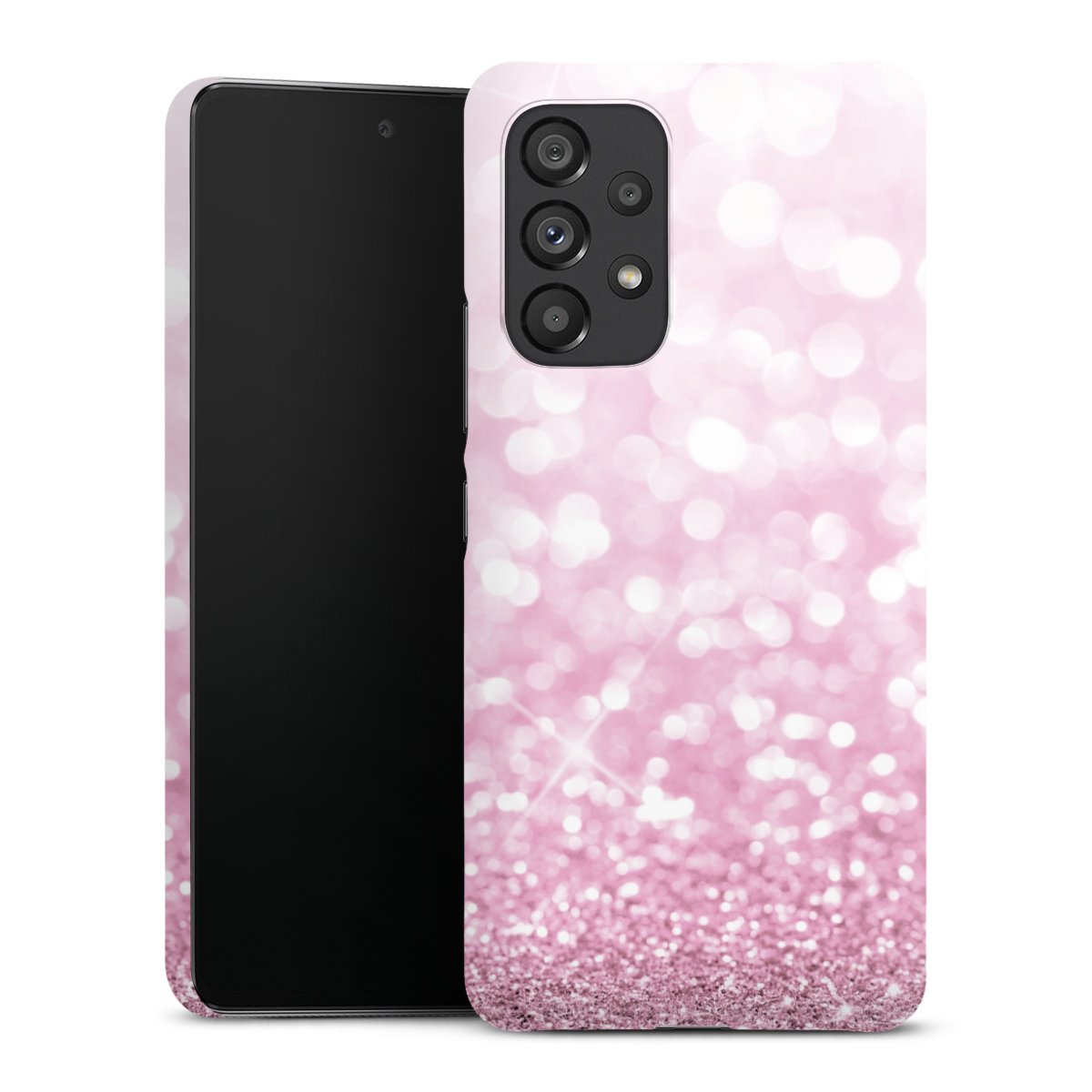 Galaxy A53 5G Handy Premium Case Smartphone Handyhülle Schutzhülle matt Glitzer Pink Shine Premium Case