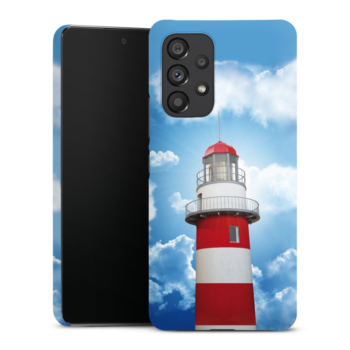 Galaxy A53 5G Handy Premium Case Smartphone Handyhülle Schutzhülle matt Lighthouse Sky Cloud Premium Case