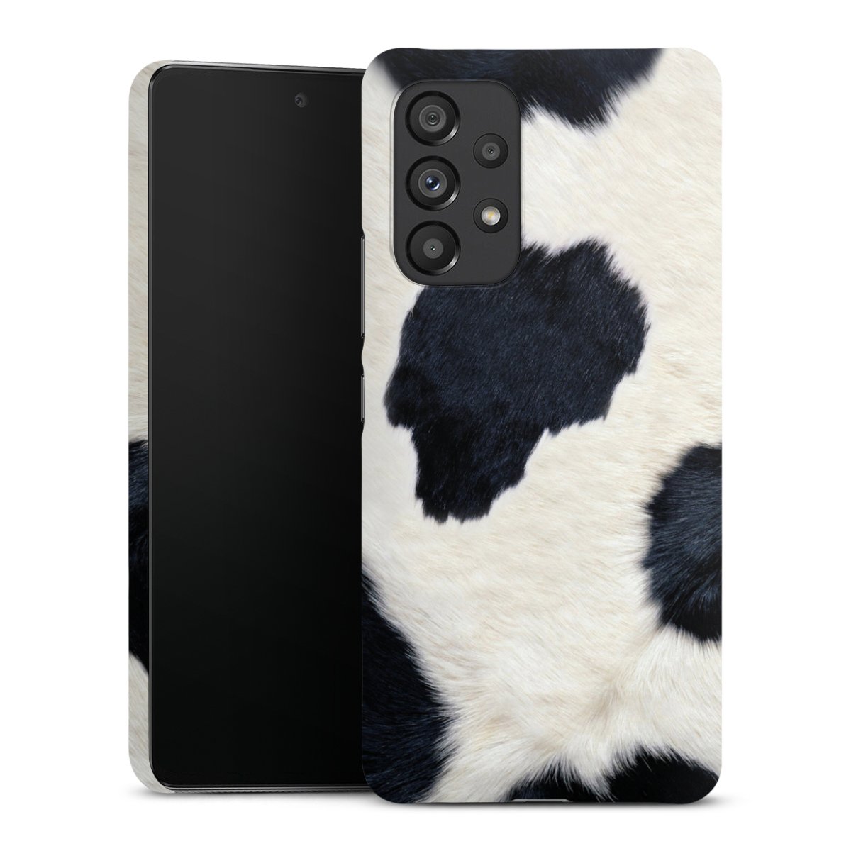 Galaxy A53 5G Handy Premium Case Smartphone Handyhülle Schutzhülle matt Animal Look Animal Print Cow Skin Premium Case