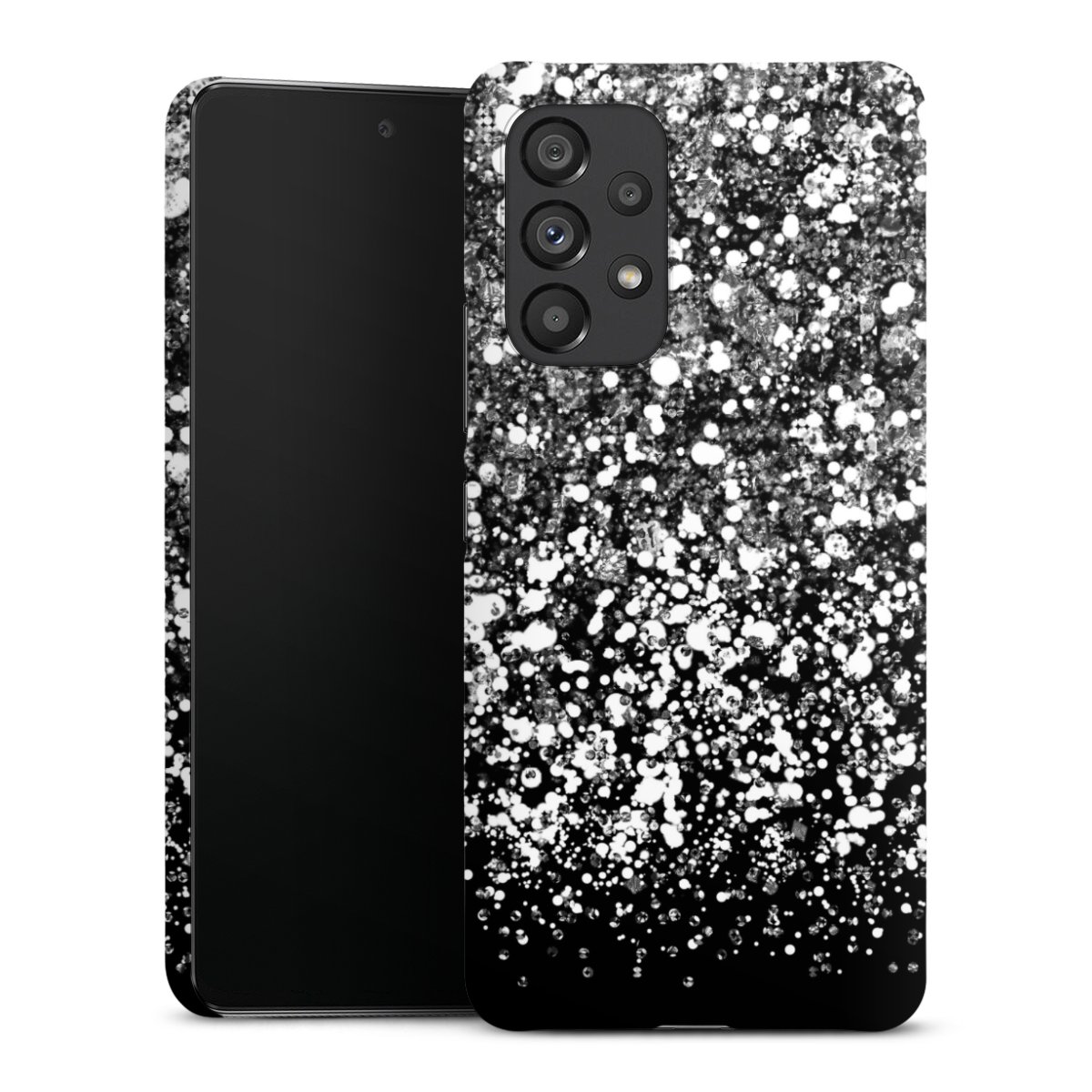 Galaxy A53 5G Handy Premium Case Smartphone Handyhülle Schutzhülle matt Glitzer Snowflake Muster Premium Case