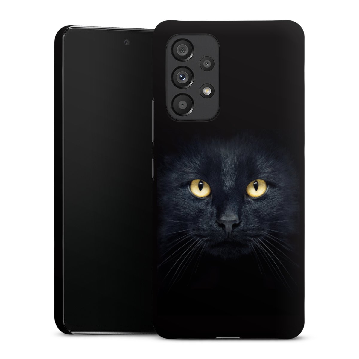 Galaxy A53 5G Handy Premium Case Smartphone Handyhülle Schutzhülle matt Eye Cat Black Premium Case