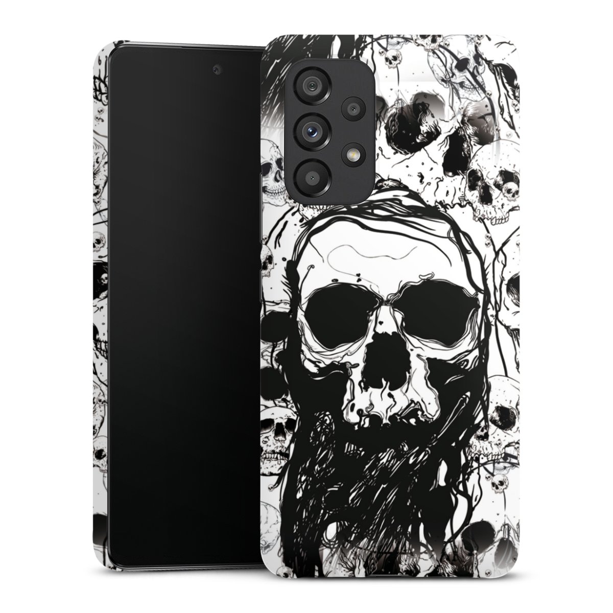 Galaxy A53 5G Handy Premium Case Smartphone Handyhülle Schutzhülle glänzend Totenkopf Halloween Premium Case