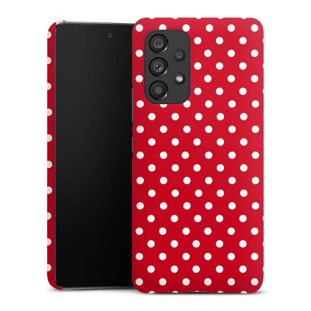 Galaxy A53 5G Handy Premium Case Smartphone Handyhülle Schutzhülle glänzend Points Polka Dots Retro Premium Case