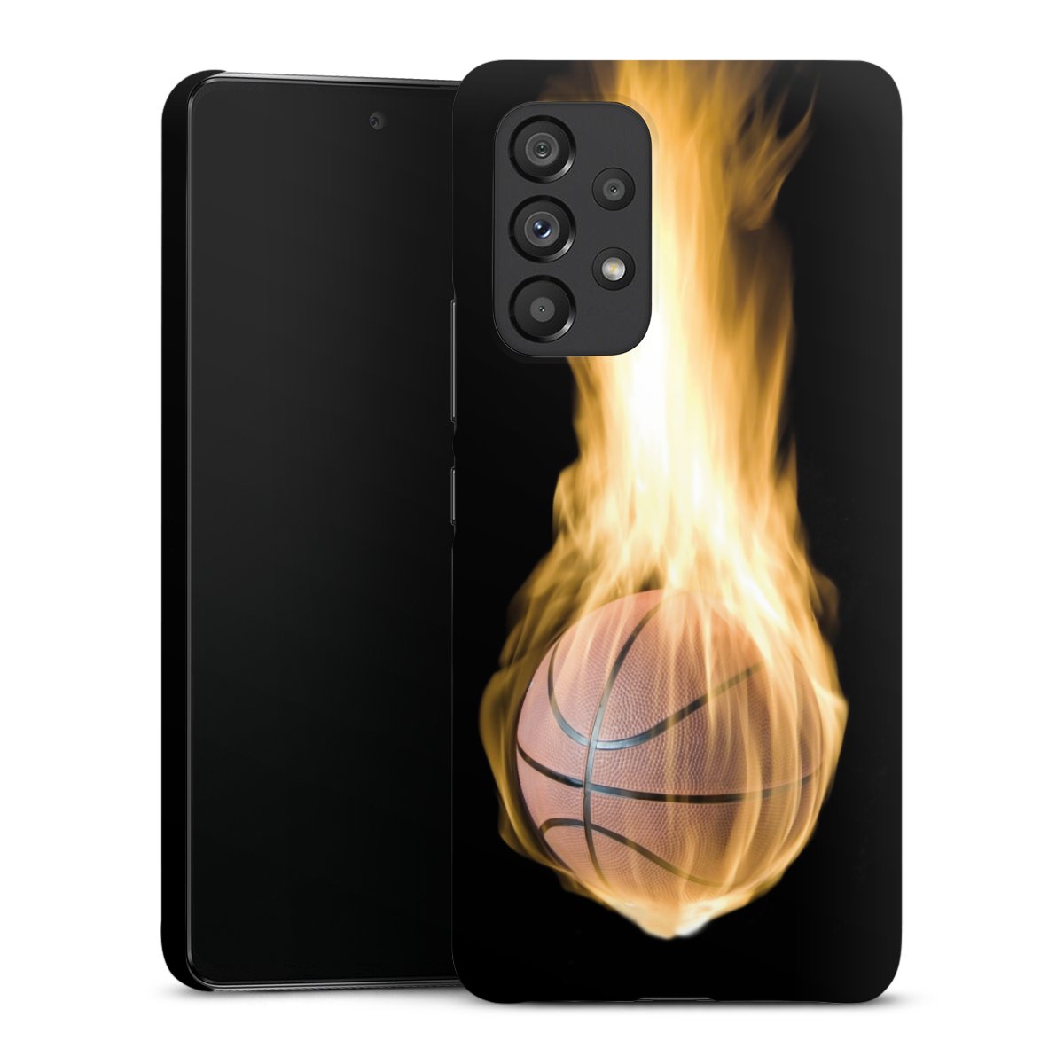 Galaxy A53 5G Handy Premium Case Smartphone Handyhülle Schutzhülle glänzend Basketball Sports Fire Premium Case