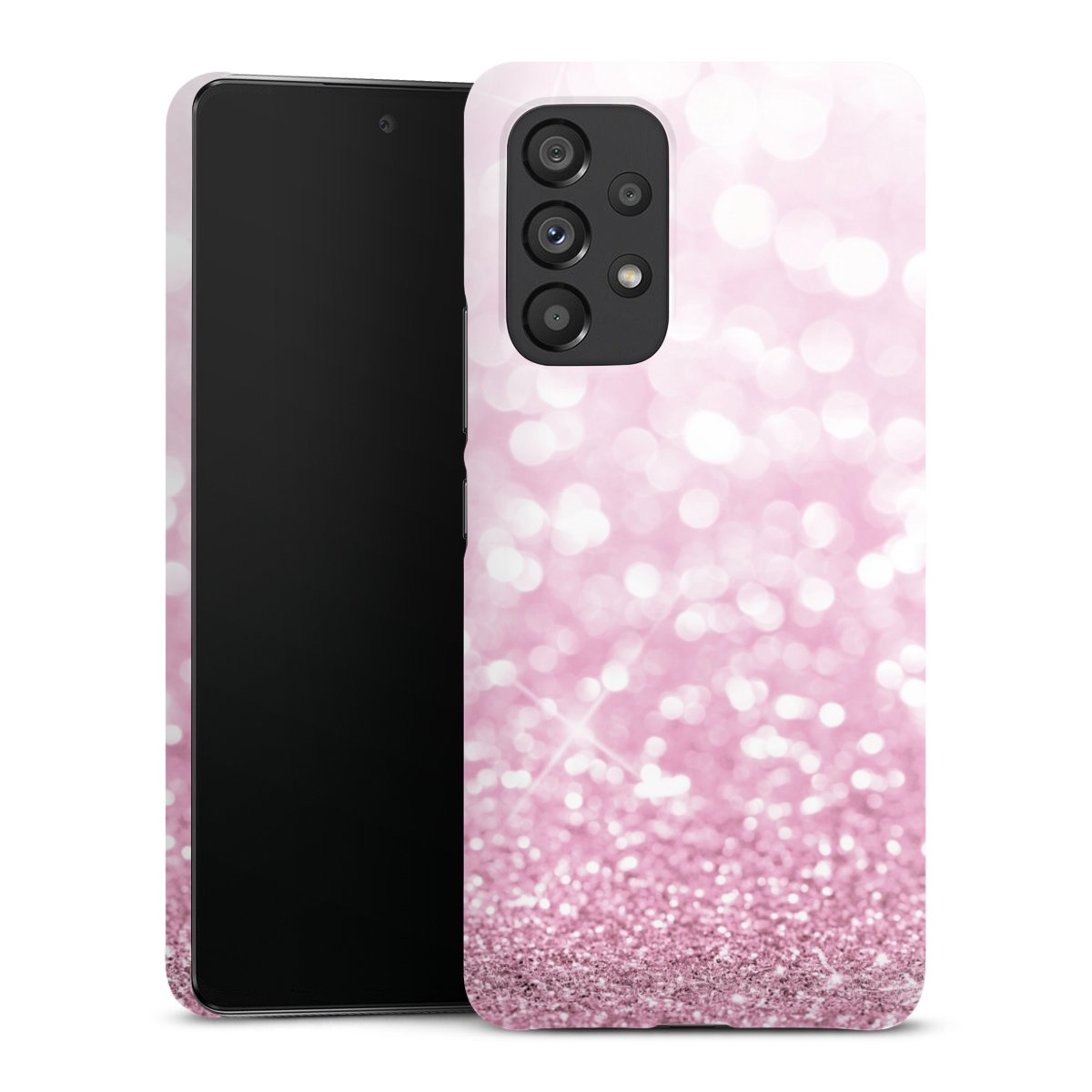 Galaxy A53 5G Handy Premium Case Smartphone Handyhülle Schutzhülle glänzend Glitzer Pink Shine Premium Case