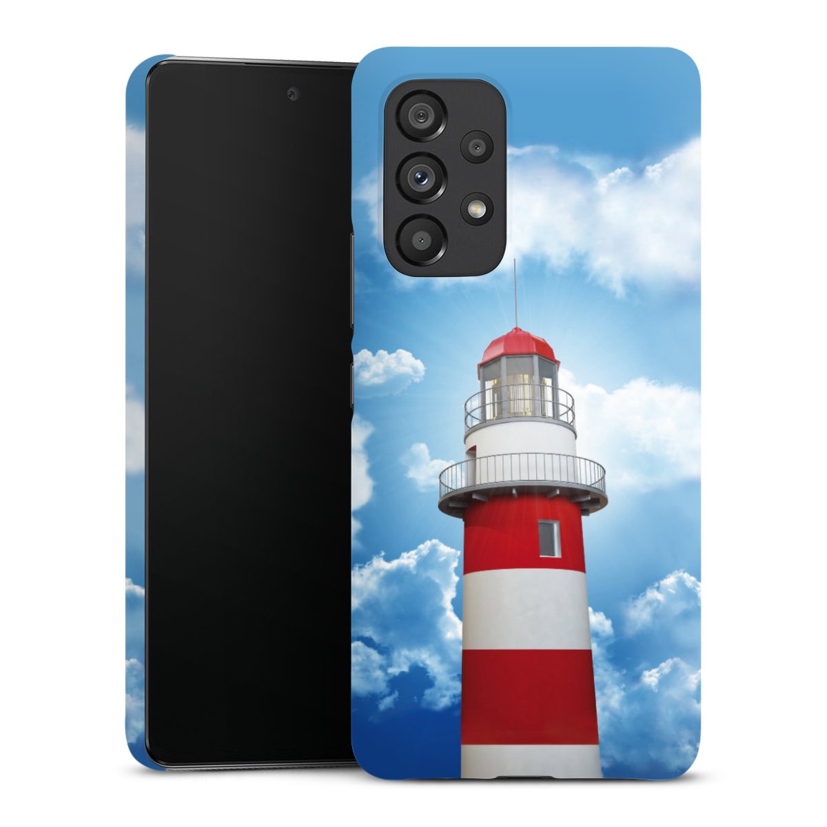 Galaxy A53 5G Handy Premium Case Smartphone Handyhülle Schutzhülle glänzend Lighthouse Sky Cloud Premium Case