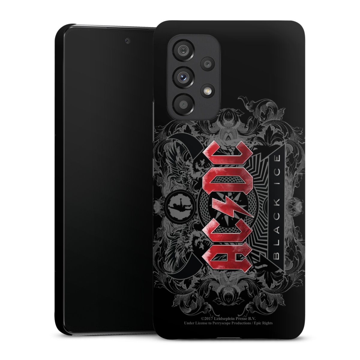 Galaxy A53 5G Handy Premium Case Smartphone Handyhülle Schutzhülle glänzend Merchandise Black Ice Acdc Premium Case