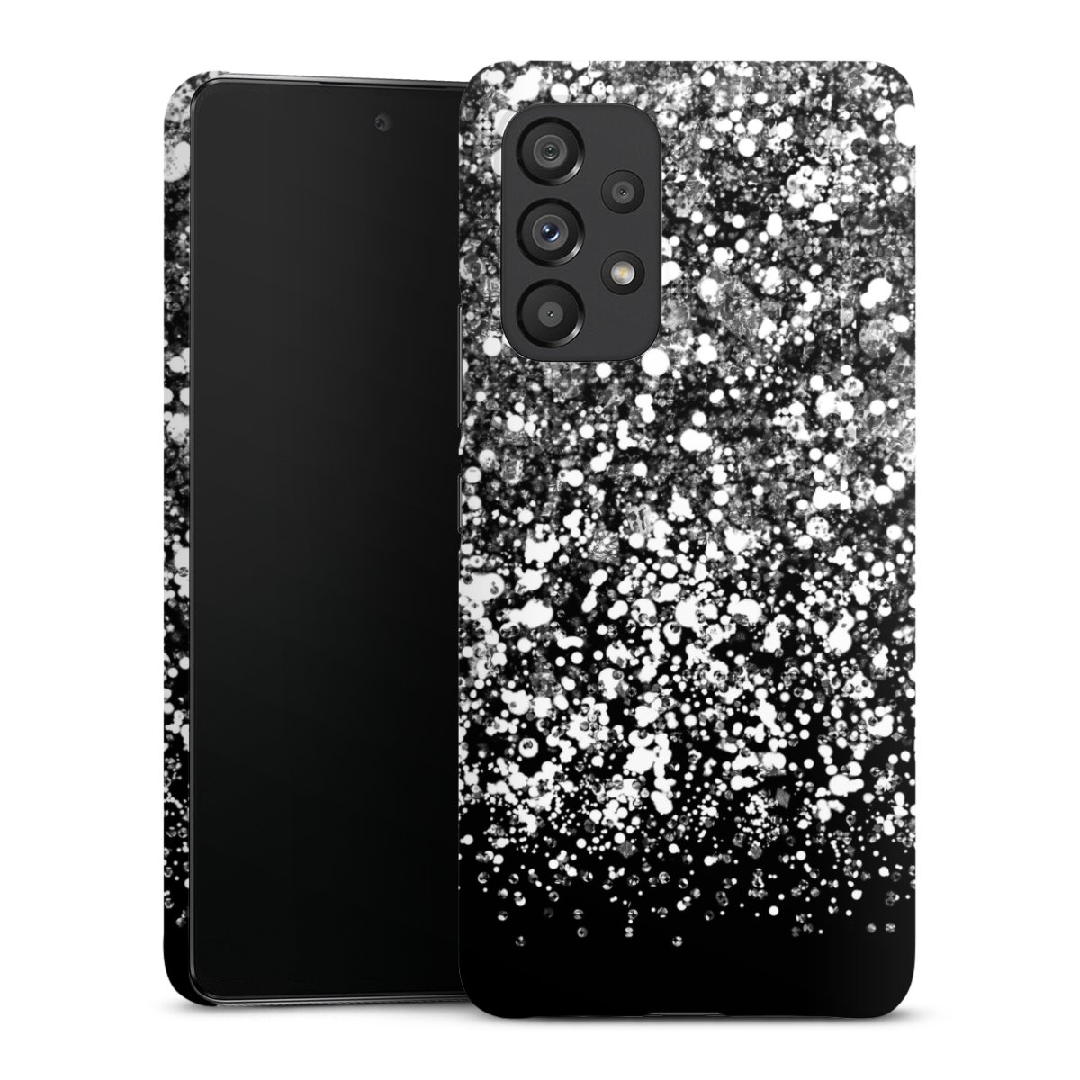 Galaxy A53 5G Handy Premium Case Smartphone Handyhülle Schutzhülle glänzend Glitzer Snowflake Muster Premium Case