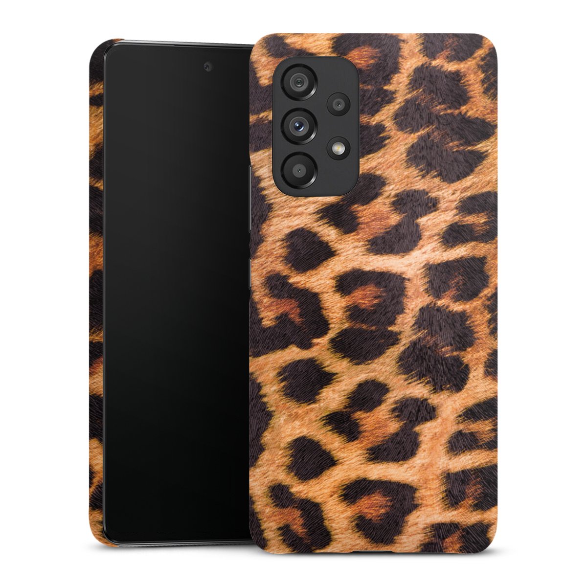 Galaxy A53 5G Handy Premium Case Smartphone Handyhülle Schutzhülle glänzend Animal Print Leopard Fur Premium Case