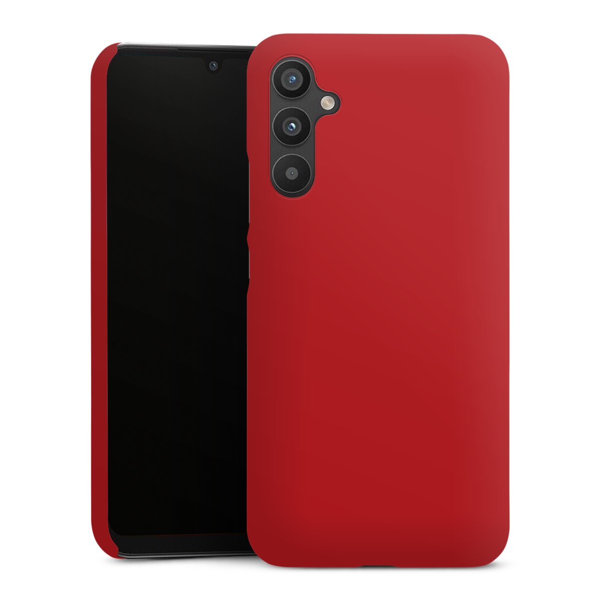 Galaxy A34 5G Handy Premium Case Smartphone Handyhülle Schutzhülle glänzend Colour Unicoloured Red Premium Case