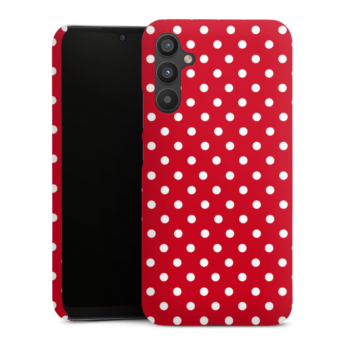 Galaxy A34 5G Handy Premium Case Smartphone Handyhülle Schutzhülle glänzend Points Polka Dots Retro Premium Case