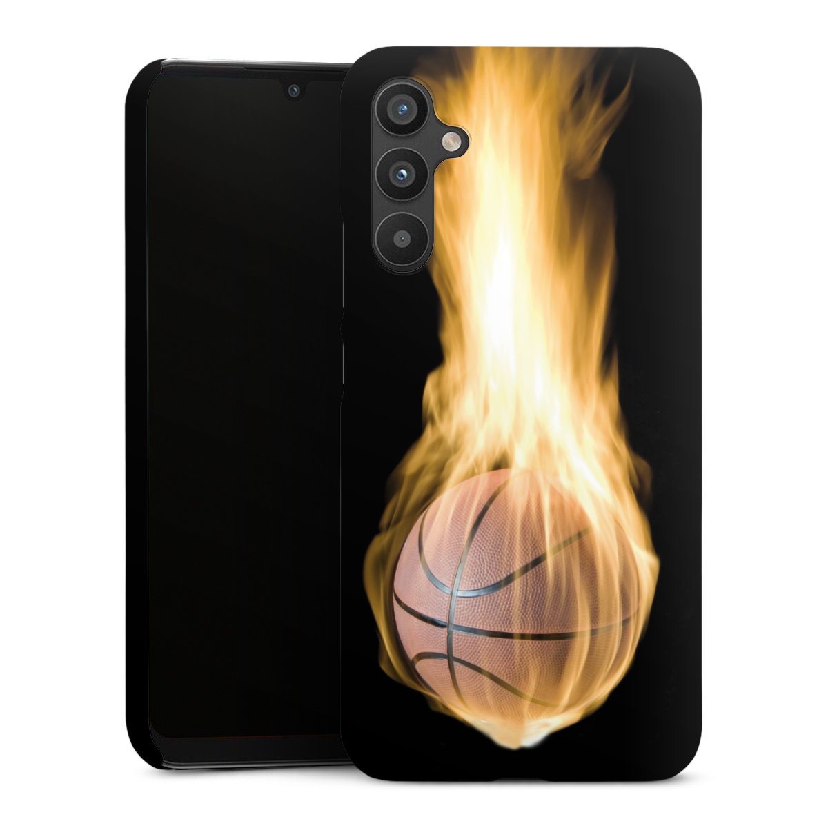 Galaxy A34 5G Handy Premium Case Smartphone Handyhülle Schutzhülle glänzend Basketball Sports Fire Premium Case