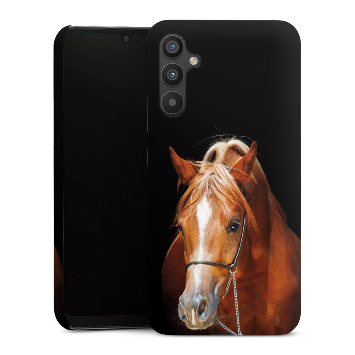 Galaxy A34 5G Handy Premium Case Smartphone Handyhülle Schutzhülle glänzend Mare Horse Hobby Premium Case