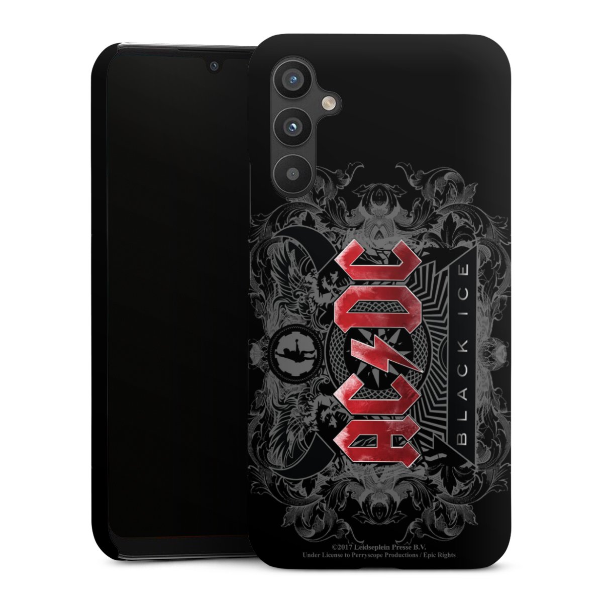 Galaxy A34 5G Handy Premium Case Smartphone Handyhülle Schutzhülle glänzend Merchandise Black Ice Acdc Premium Case