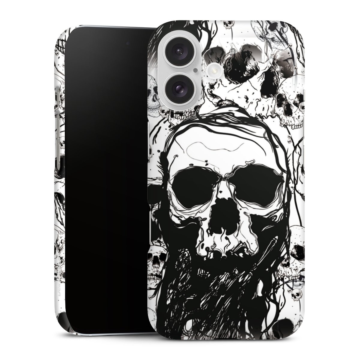 iPhone 16 Handy Premium Case Smartphone Handyhülle Schutzhülle matt Totenkopf Halloween Premium Case