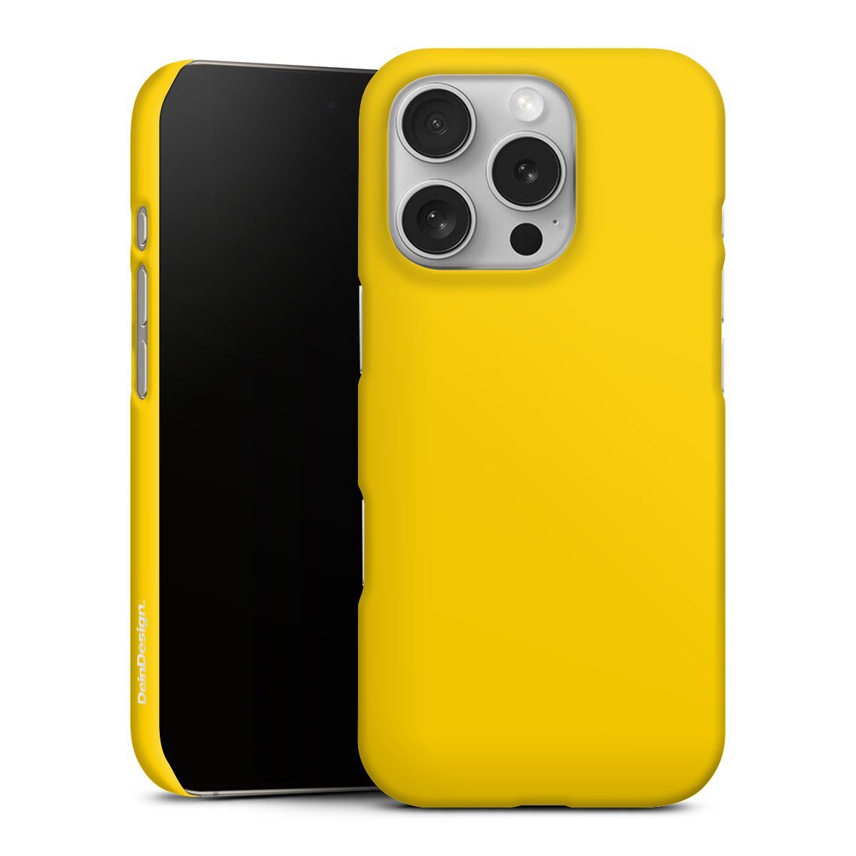 iPhone 16 Pro Handy Premium Case Smartphone Handyhülle Schutzhülle matt Yellow Unicoloured Colour Premium Case