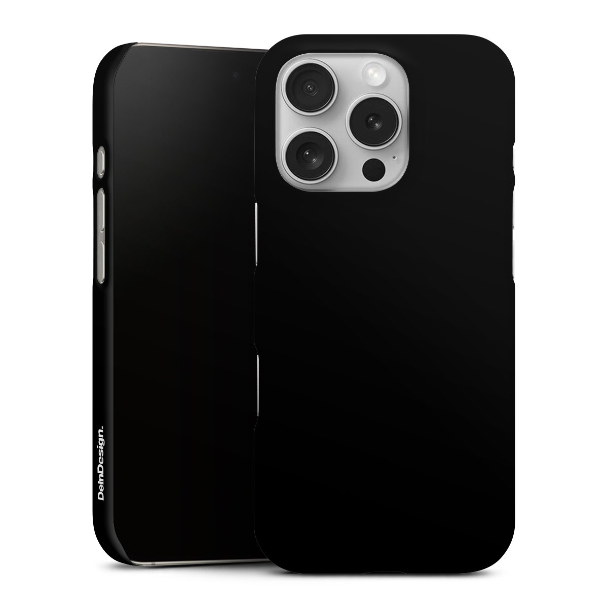 iPhone 16 Pro Handy Premium Case Smartphone Handyhülle Schutzhülle matt Black Colour Unicoloured Premium Case