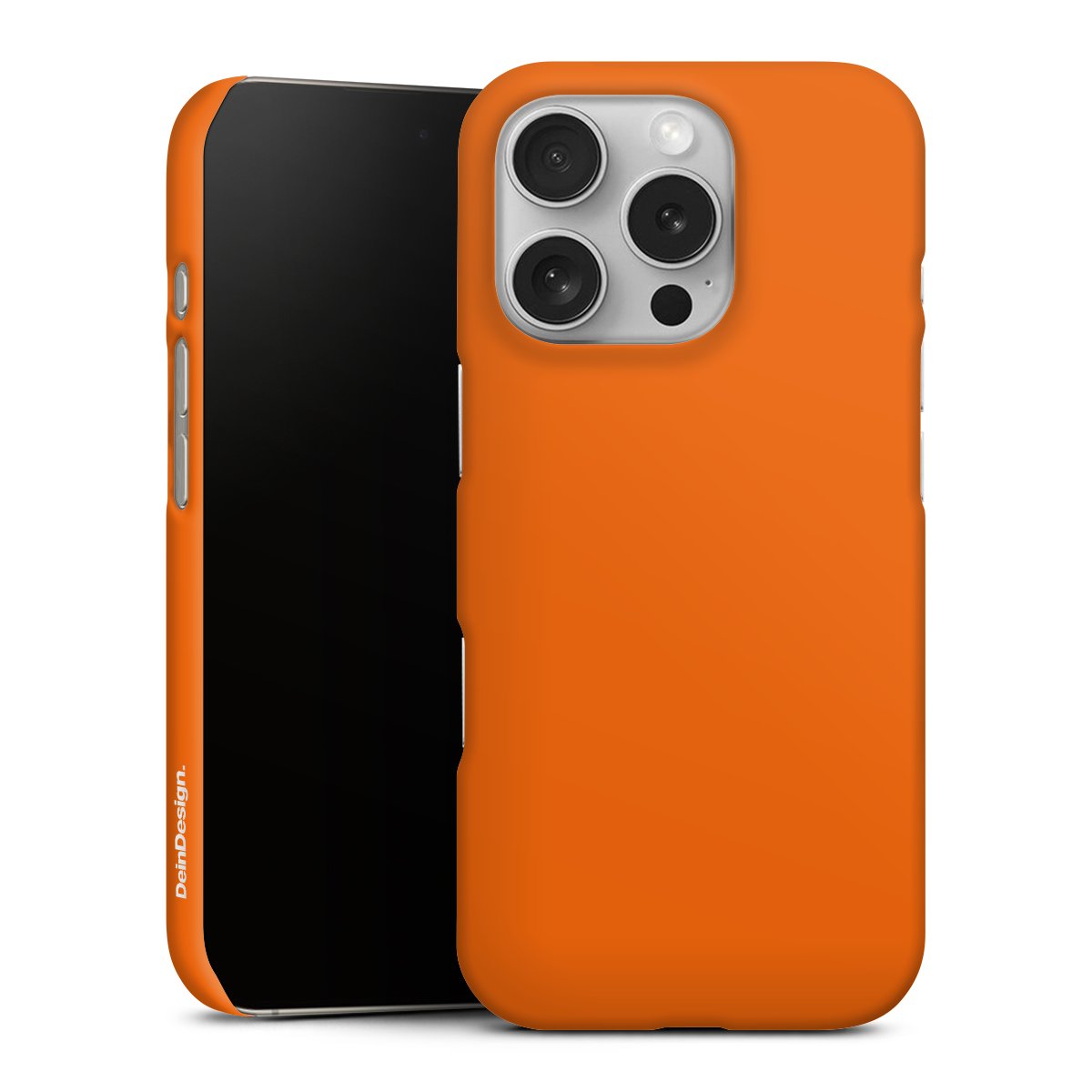 iPhone 16 Pro Handy Premium Case Smartphone Handyhülle Schutzhülle matt Orange Colour Unicoloured Premium Case