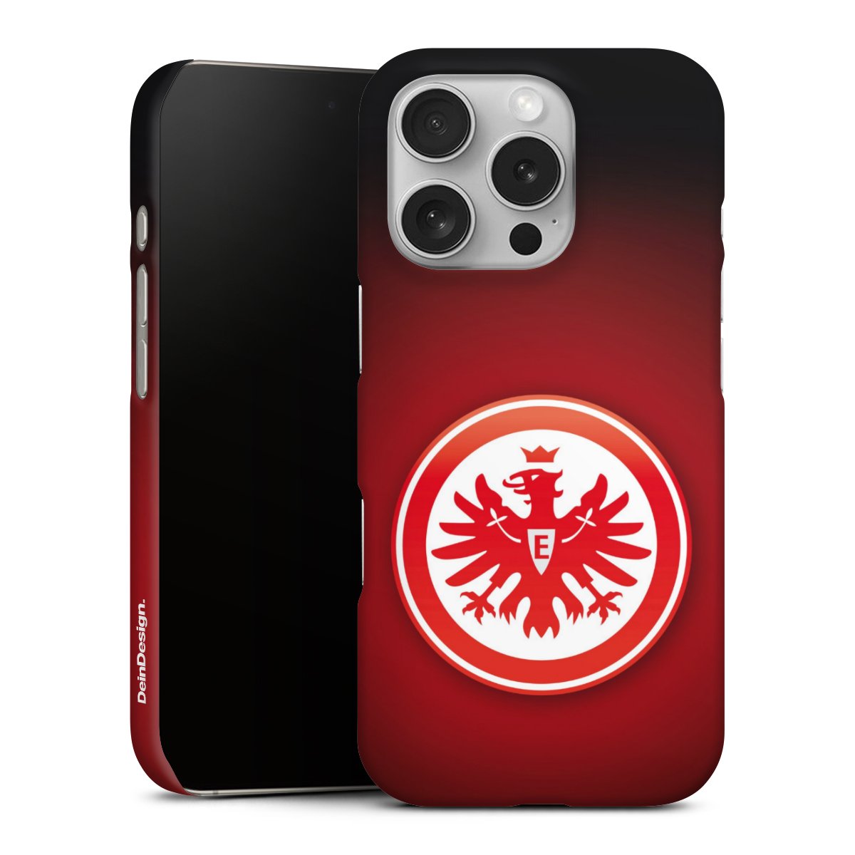 iPhone 16 Pro Handy Premium Case Smartphone Handyhülle Schutzhülle matt Eintracht Frankfurt Official Licensed Product Coat Of Arms Premium Case